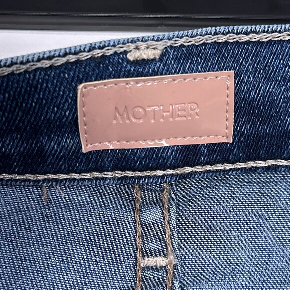 NWT Mother Mid-Rise Dazzler Flood Fray What's Your Sign Straight Jean Size 29 - Picture 8 of 16